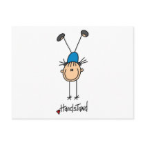 Girl Gymnast Handstands T-shirts and Gifts postcards by stick_figures Girl Gymnast Handstands T-shirts and Gifts postcards