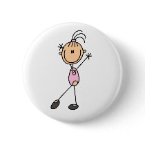 Girl Gymnast in Pink buttons