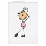 Girl Gymnast in Pink Greeting Cards