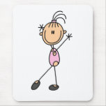 Girl Gymnast in Pink Mouse Pad