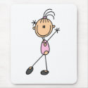 Girl Gymnast in Pink mousepads