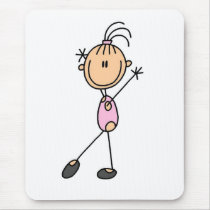 Girl Gymnast in Pink mousepads by stick_figures Girl Gymnast in Pink mousepads