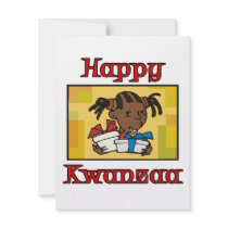 Girl Happy Kwanzaa Invite