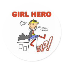 Girl Hero on Rooftop stickers by stick_figures Girl Hero on Rooftop stickers