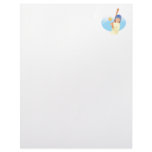 girl hitting softball vector illustration personalized letterhead