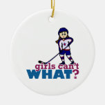 Girl Hockey Player Christmas Tree Ornaments