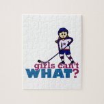 Girl Hockey Player Jigsaw Puzzle
