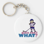 Girl Hockey Player Keychain