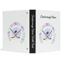 Girl Hockey Player Tshirts and Gifts Binder