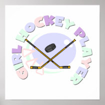 Girl Hockey Player Tshirts and Gifts Print