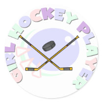 Girl Hockey Player Tshirts and Gifts stickers by sport_shop Girl Hockey Player Tshirts and Gifts stickers