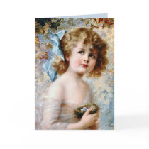 Girl holding a nest greeting cards