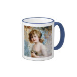 Girl holding a nest coffee mugs