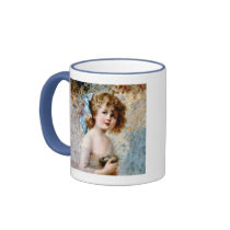 Girl holding a nest mugs