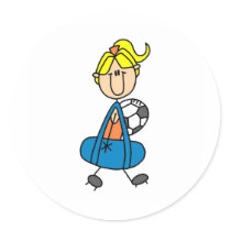 Girl Holding Soccer Bag Sticker by stick_figures Girl Holding Soccer Bag Sticker