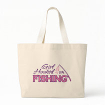 Girl Hooked on Fishing Tote Bag