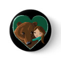 Girl Hugging Bear buttons