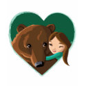 Girl Hugging Bear t-shirts