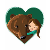 Girl Hugging Bear t-shirts by HeatherIhn Girl Hugging Bear t-shirts