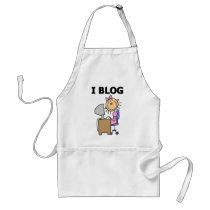 Girl I Blog aprons by stick_figures Girl I Blog aprons