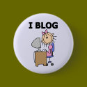 Girl I Blog t-shirts and Gifts buttons by stick_figures Girl I Blog t-shirts and Gifts buttons