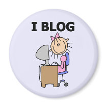 Girl I Blog t-shirts and Gifts magnets by stick_figures Girl I Blog t-shirts and Gifts magnets