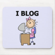 Girl I Blog t-shirts and Gifts mousepads by stick_figures Girl I Blog t-shirts and Gifts mousepads