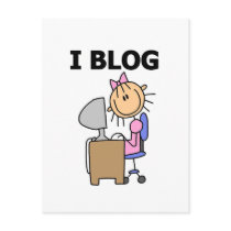 Girl I Blog t-shirts and Gifts postcards