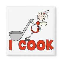 Girl I Cook Magnet by stick_figures Girl I Cook Magnet