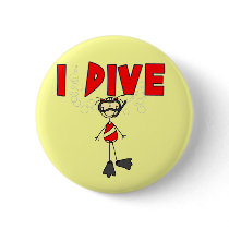 Girl I Dive T-shirts and Gifts Pin