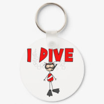Girl I Dive T-shirts and Gifts keychains