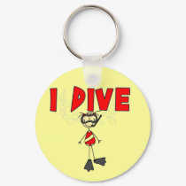 Girl I Dive T-shirts and Gifts keychains