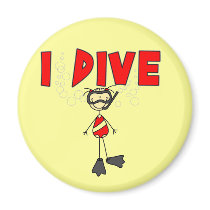 Girl I Dive T-shirts and Gifts magnets