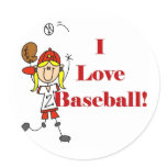 Girl I Love Baseball Tshirts and Gifts stickers