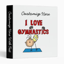 Girl I Love Gymnastics 3 Ring Binder
