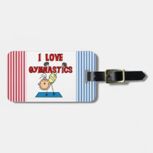 Girl I Love Gymnastics Bag Tags