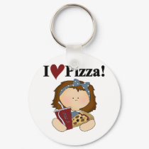 Girl I Love Pizza Tshirts and Gifts keychains by toddlersplace Girl I Love Pizza Tshirts and Gifts keychains