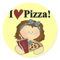 Girl I Love Pizza Tshirts and Gifts stickers by toddlersplace Girl I Love Pizza Tshirts and Gifts stickers