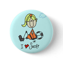Girl I Love Soccer T-shirts and Gifts buttons