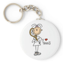 Girl I Love Tennis Keychains