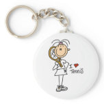 Girl I Love Tennis Keychains