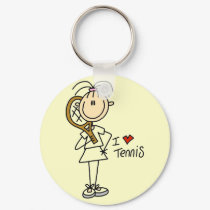 Girl I Love Tennis Tshirts and Gifts keychains by stick_figures Girl I Love Tennis Tshirts and Gifts keychains