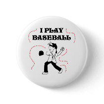 Girl I Play Baseball buttons by sport_shop Girl I Play Baseball buttons