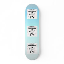 Girl I Play Baseball T shirts and Gifts Custom Skateboard