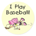 Girl I Play Baseball Tshirts and Gifts stickers