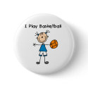 Girl I Play Basketball buttons by stick_figures Girl I Play Basketball buttons