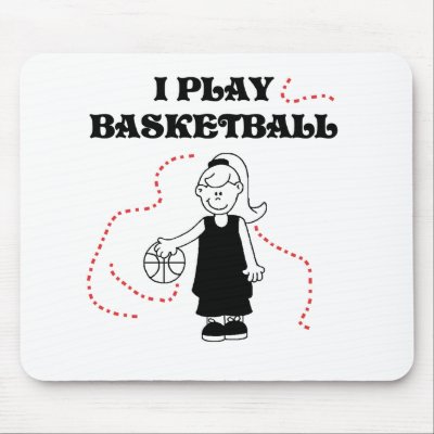 Girl I Play Basketball Mouse Pad by sport_shop