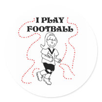 Girl I Play Football stickers