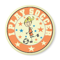 Girl I Play Soccer T-shirts and Gifts magnets by stick_figures Girl I Play Soccer T-shirts and Gifts magnets