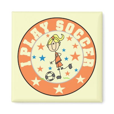 Girl I Play Soccer T-shirts and Gifts Magnets by stick_figures